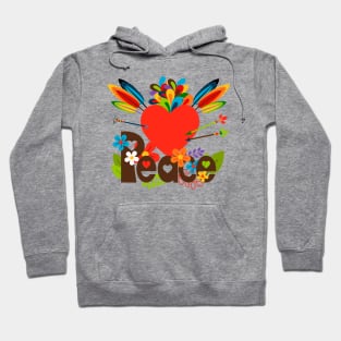 Peace heart illustration Hoodie